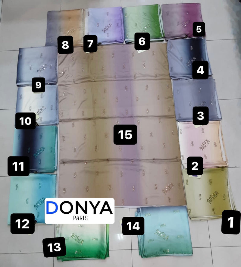 Foulards soyeux dégradés 2024